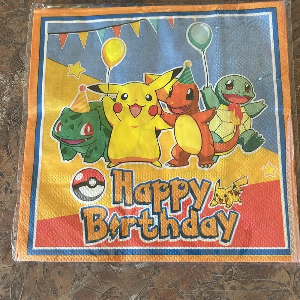 Pokemon Birthday Party Supplies Set - Multicolor